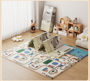 XPE Two Sided Reversible Foldable Cartoon Pattern Educational Alphabet Baby Play Crawl Mat