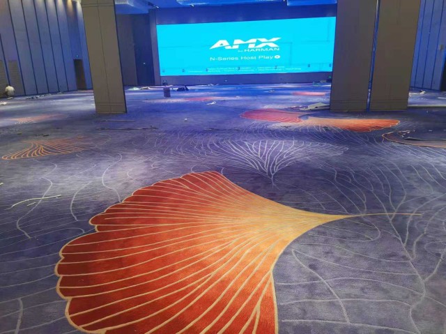 Axminster carpet with hand-crafted