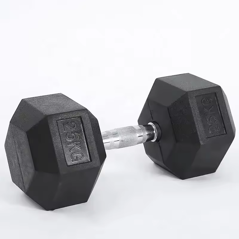 Rubber Coated Hex Dumbbell