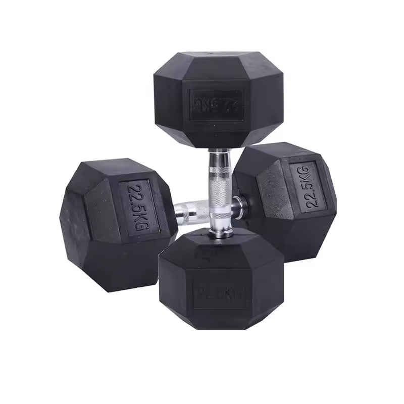 Rubber Coated Hex Dumbbell