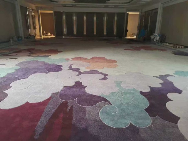Axminster carpet with hand-crafted