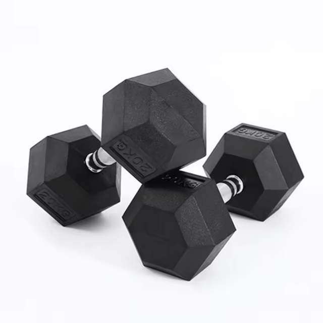 Rubber Coated Hex Dumbbell