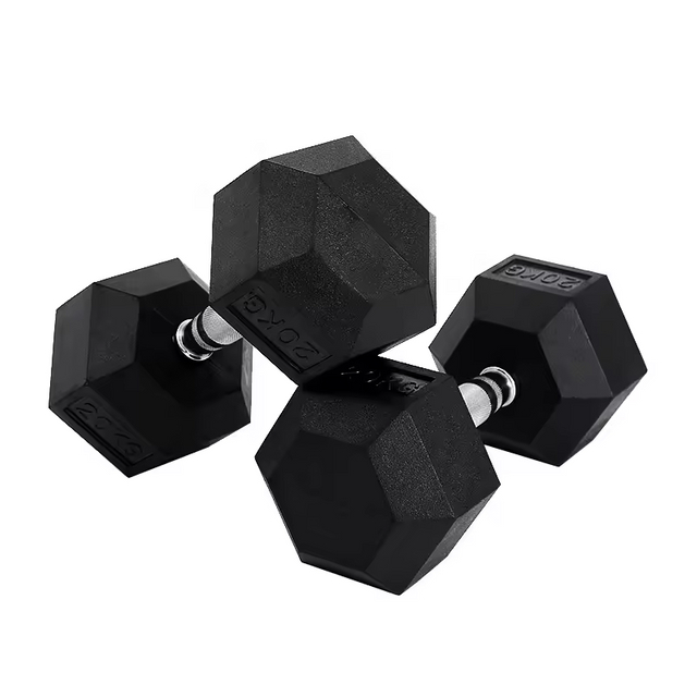 Rubber Coated Hex Dumbbell