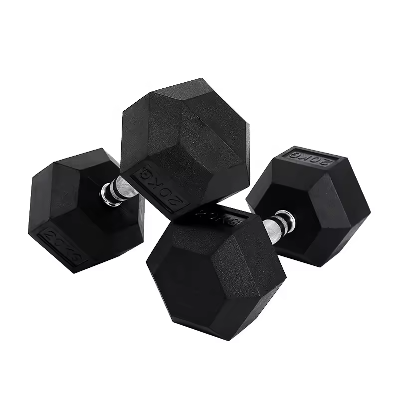 Rubber Coated Hex Dumbbell
