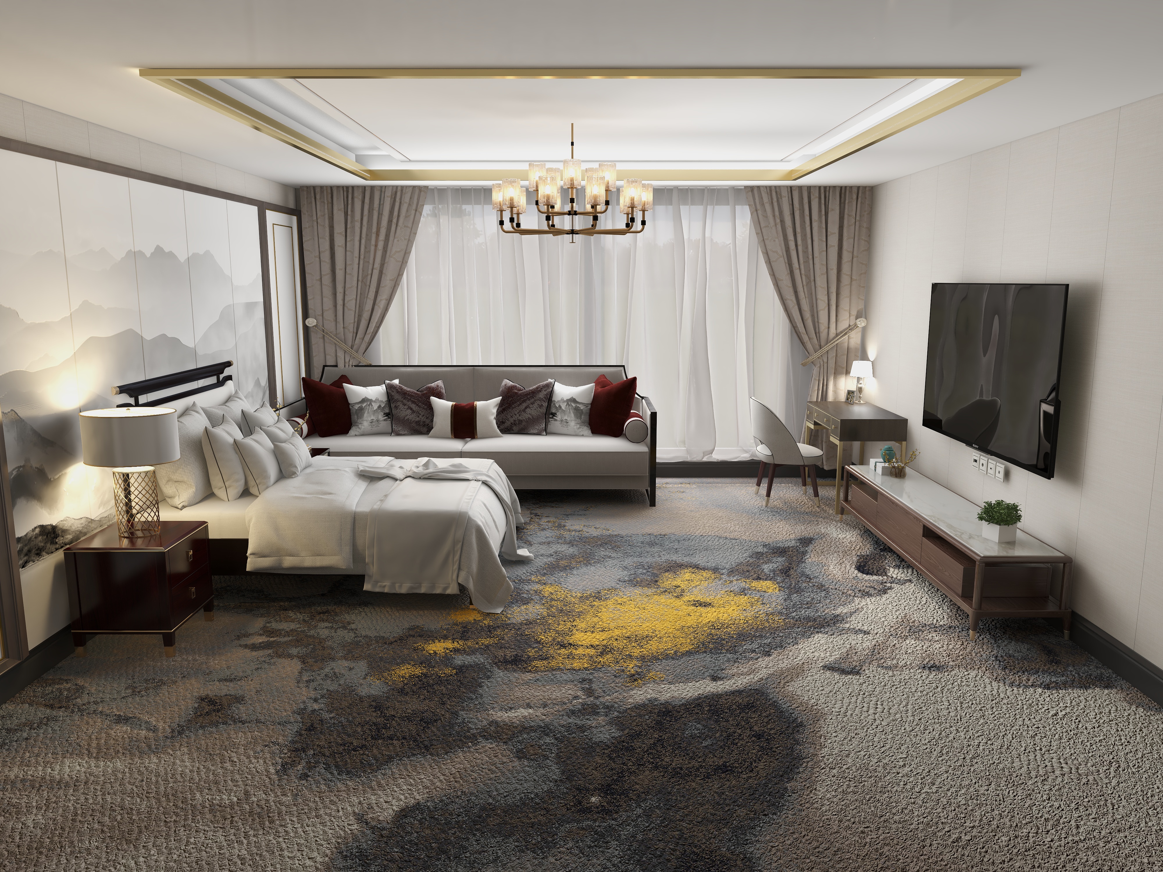 Hotel Guest Room Axminster Carpet