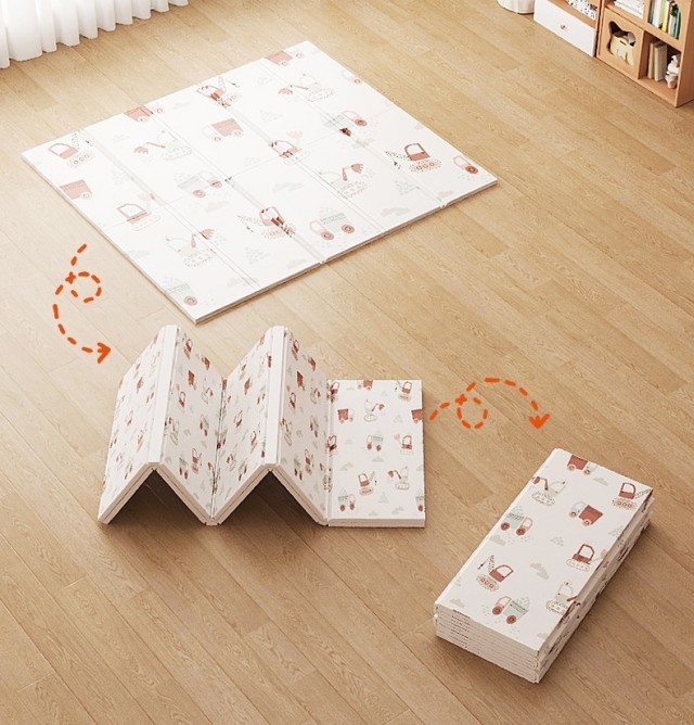 XPE Two Sided Reversible Foldable Cartoon Pattern Educational Alphabet Baby Play Crawl Mat