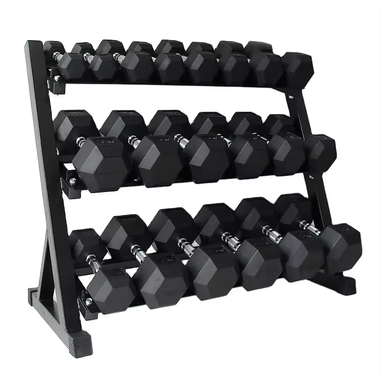 Rubber Coated Hex Dumbbell